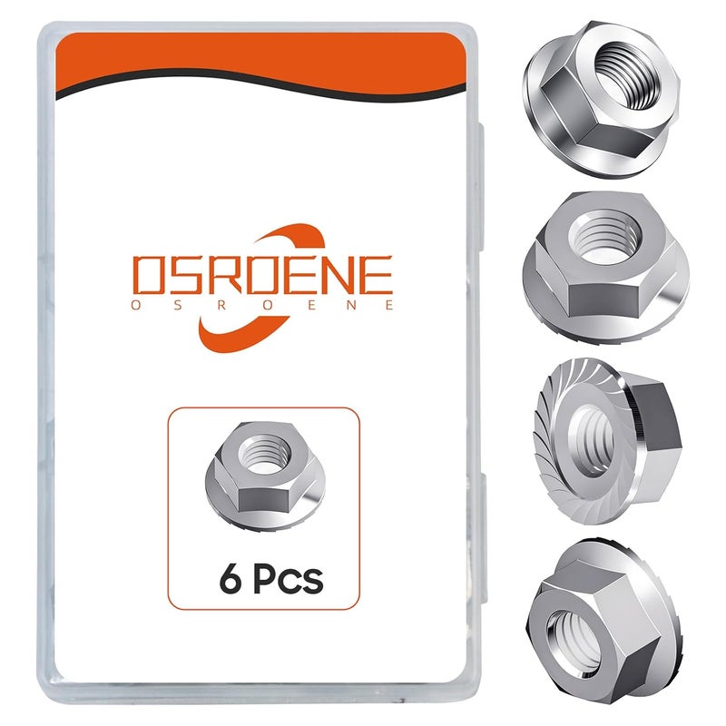 OSROENE Chainsaw Guide Bar Nuts, 6 Pcs Chainsaw Parts Accessories Sprocket Cover Nut for Guide Bars, Replacement Nut for Stihl Husqvarna Craftsman Poulan Chainsaw, Chainsaw Side Cover Bar Bolt, Bar Nuts Kit - Image 2